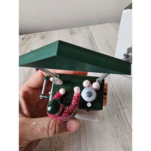 Dept 56 54870 Starbucks coffee cart new snow village people shopping vendor vint - Picture 13 of 15